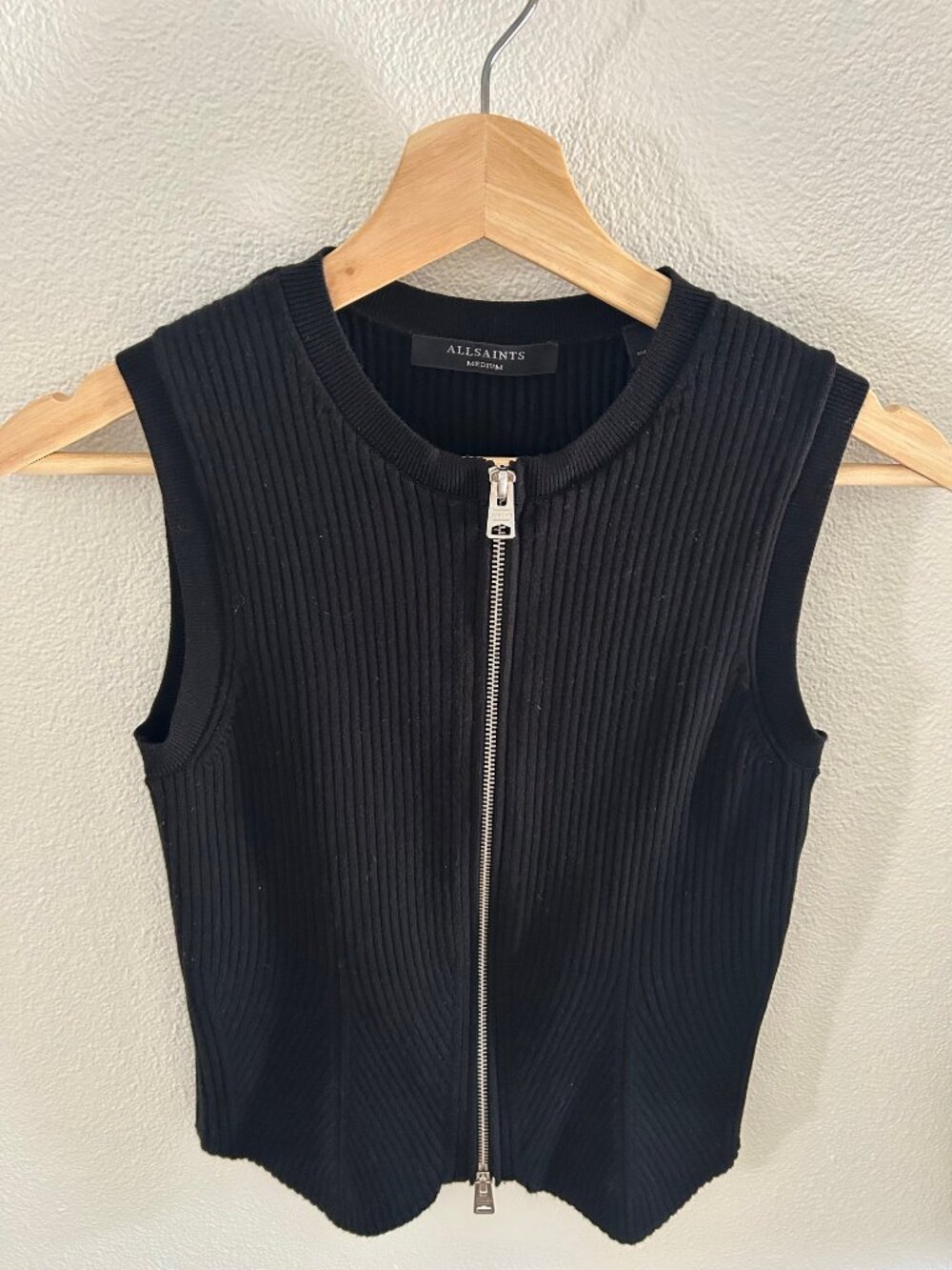 All Saints Cruz Rib Knit Sweater Vest